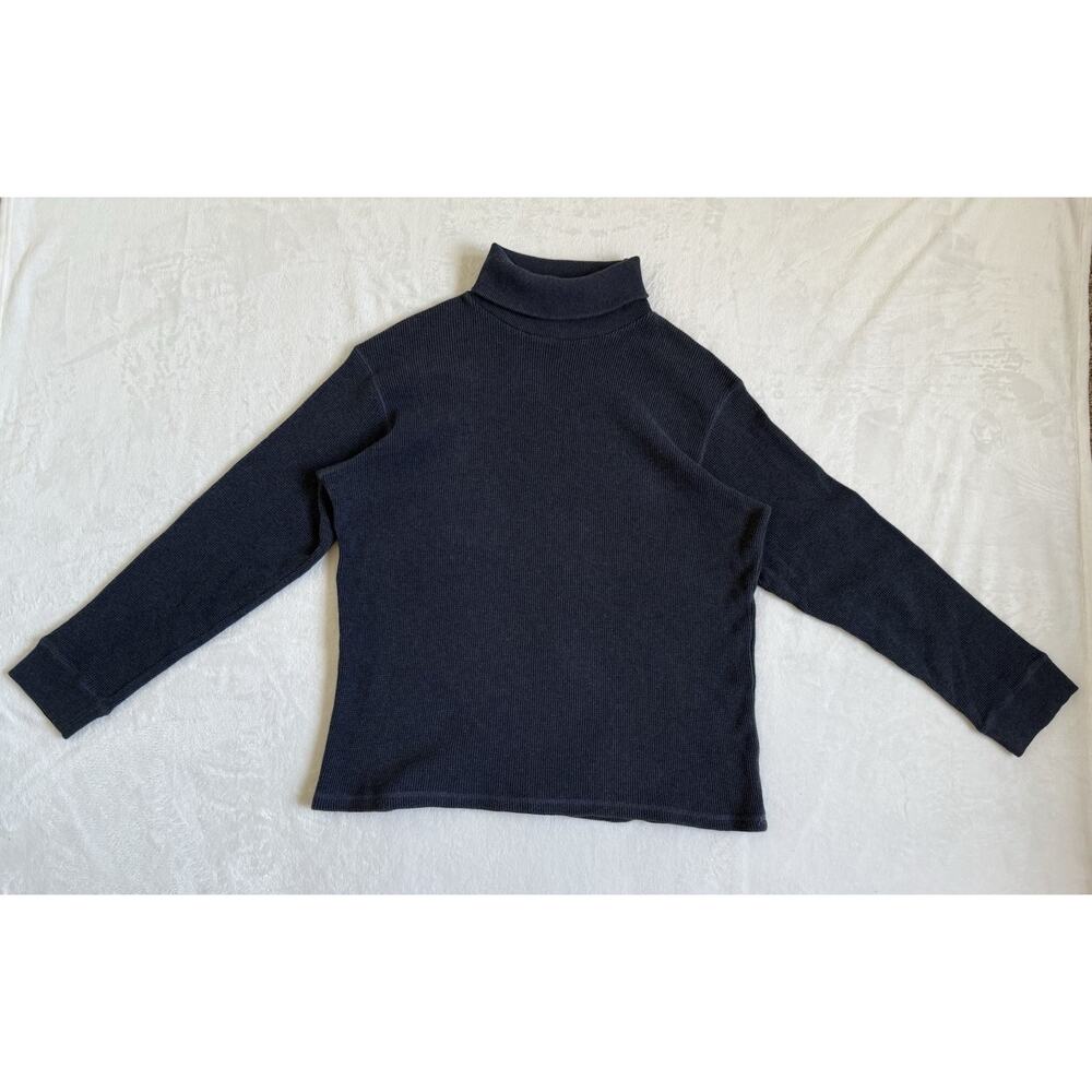 Polo Ralph Lauren Vintage 90s Waffle Knit Turtleneck Sweater Size Large